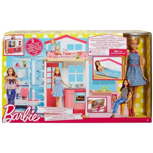 Casa com Boneca - Barbie Real - Barbie e Sua Casa MATTEL