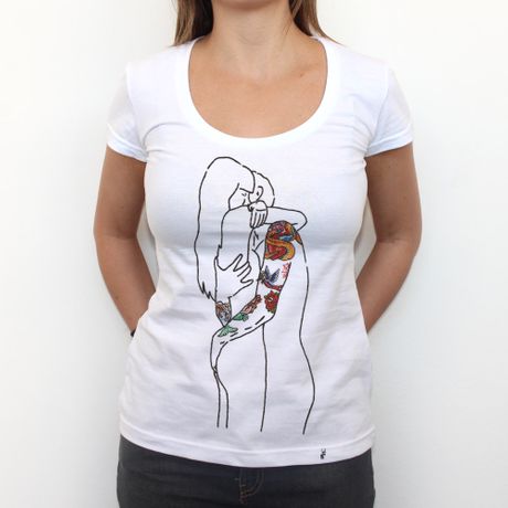 Casal Tatuado - Camiseta Clássica Feminina