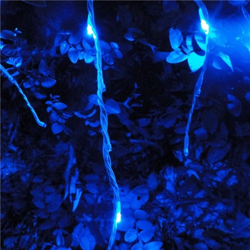 Cascata Luminosa 150 Leds Azul 110v 3,6m Fio Branco 1313