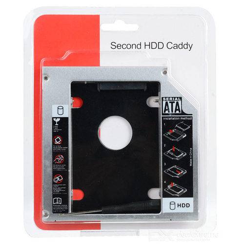 Case HD Adaptador 9,5mm Segundo HD Ssd Sata no Notebook