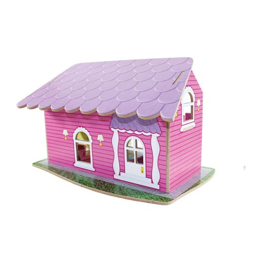 Casinha de Boneca Kit 17 Mini Móveis Casa em Mdf Rosa Sonho Meu - Cbr8 2314