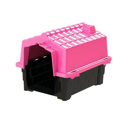 Casinha de Cachorro Pequena de Plástico Desmontável N1 Pink