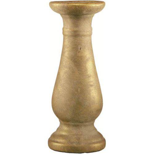 Castiçal Dourado em Cerâmica Lumiere 6881 Mart