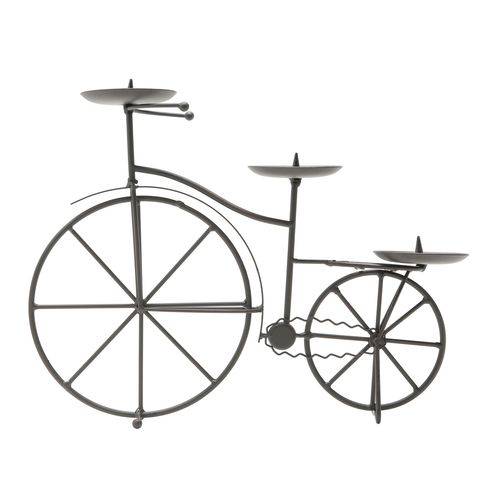Castiçal, Porta Velas 37,5cm em Forma de Bicicleta de Ferro Fundido Relic Prestige - R30282