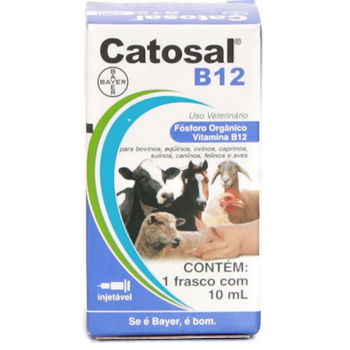 Catosal B12 Injetável Uso Veterinário 1 Frasco Ampola de 10ml