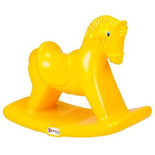 Cavalinho Balanço Andador Amarelo - Alpha Brinquedos