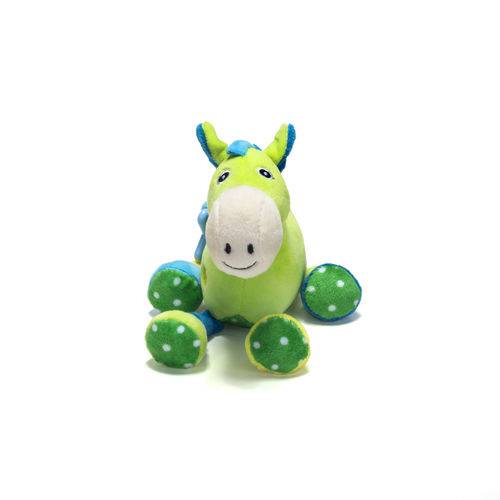 Cavalo Verde de Pelúcia - Chocalho Infantil - Unik Toys