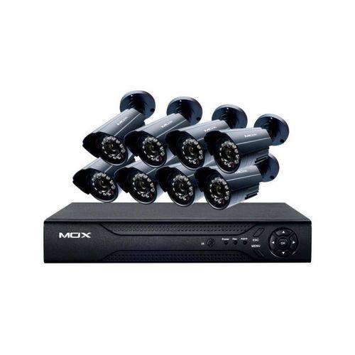 CCTV DVR MOX MO-KIT801B 8 Canais Kit Externo C/8 Câmeras 420TVL
