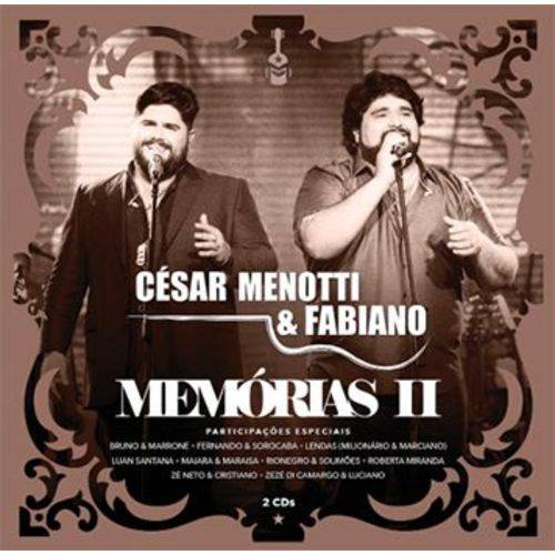 Cd César Menotti & Fabiano - Memórias 2 - Duplo