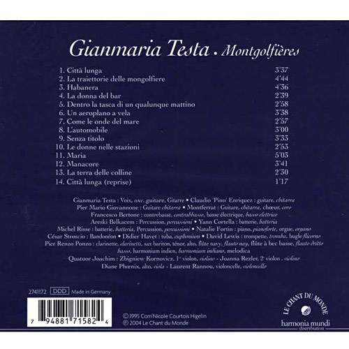 CD Gianmaria Testa - Montgolfières (Importado)