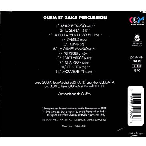 CD Guem & Zaka - Percussion (Importado)