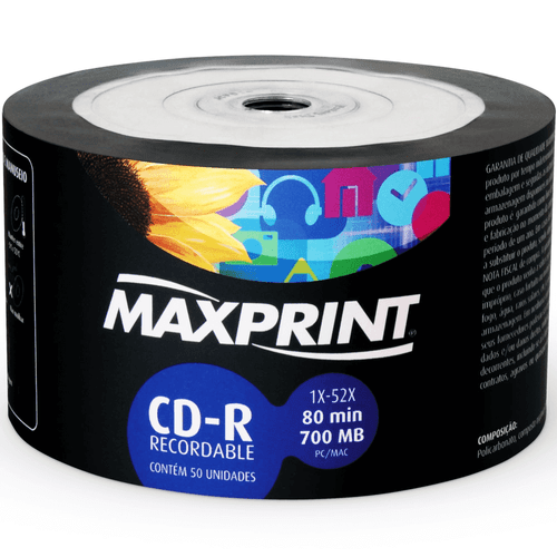 CD-R Maxprint 700mb 80min 1x-52x 50 Unidades 1023856