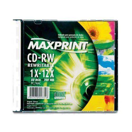 CD-RW Regravável 700 MB 80 MIN Maxprint