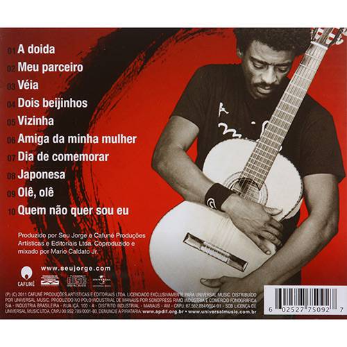 CD Seu Jorge: Musicas para Churrasco - Volume I
