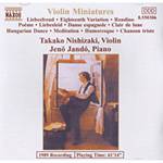 CD Takako Nishizaki (Violin) / Jenö Jandó (Piano) - Violin Miniatures