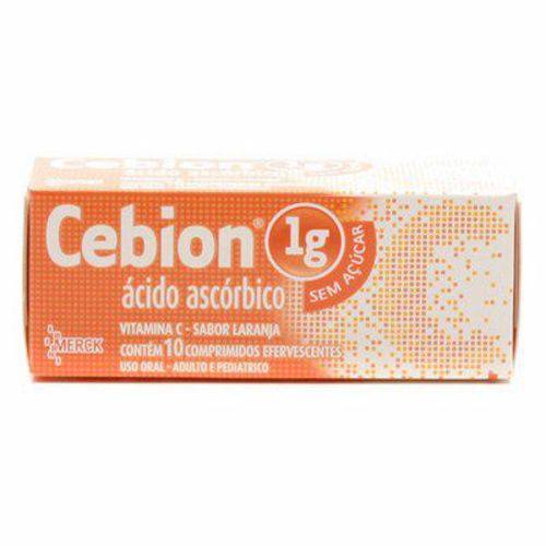 Cebion 1g / 10 Comprimidos Efervescente Sem Açúcar Merck