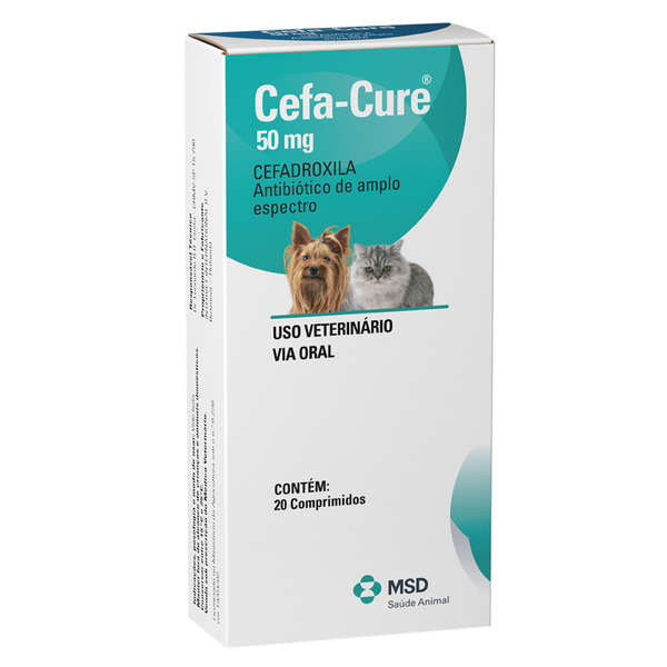 Cefa-Cure Cães e Gatos 50mg - 20 Comprimidos