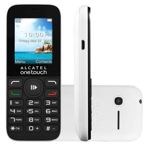 Celular Alcatel 1050 Desbloqueado 128 Mb Camera VGA Dual Chip Mp3 Branco