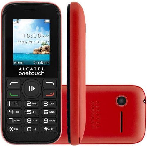 Celular Alcatel 1050 Desbloqueado Camera VGA 128 Mb Dual Chip Mp3 Vermelho
