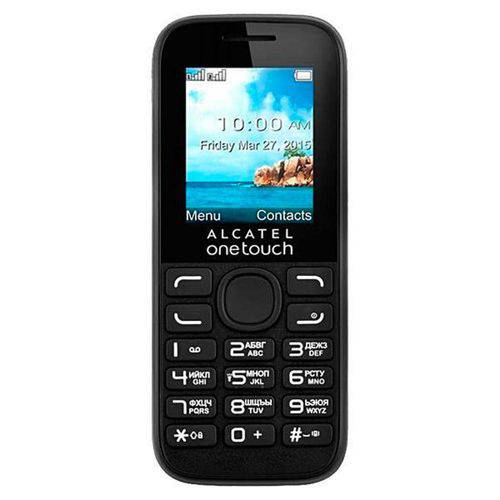 Celular Alcatel 1052D Dual Chip Tela 1.8" Rádio FM Bluetooth Ultraleve Preto