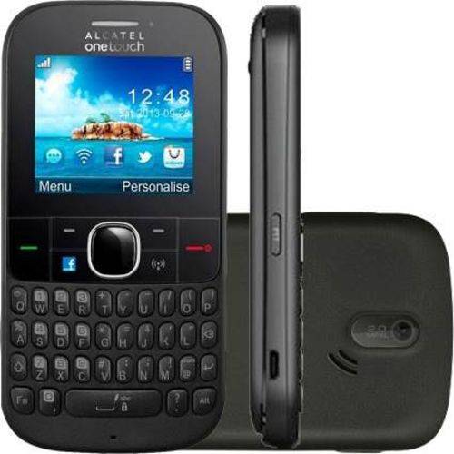 Celular Alcatel Onetouch 3075 Wi-Fi, 3G, Teclado Qwerty, Vivo Desbloqueado - Grafite