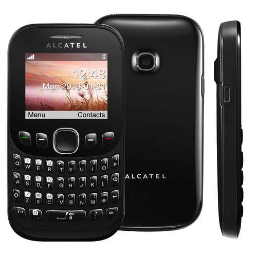 Celular Alcatel OT 3000, Tri Chip, Câm VGA, Mp3, Rádio FM, Tela 2.0" Preto