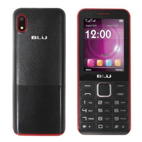 Celular Blu Tank II T193 GSM Dual SIM 32MB Tela de 2.4 VGA com FM - Preto Vermelho