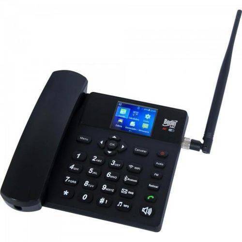 Celular de Mesa Fixo Rural BedinSAT BDF-12 3G - Funciona com Todas as Operadoras - Android 4.4.2 - com Roteador Wi-Fi