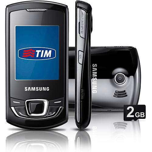 Celular E2550 Preto GSM TIM - Fone , Radio FM, Bluetooth e Cartão 1GB - Samsung
