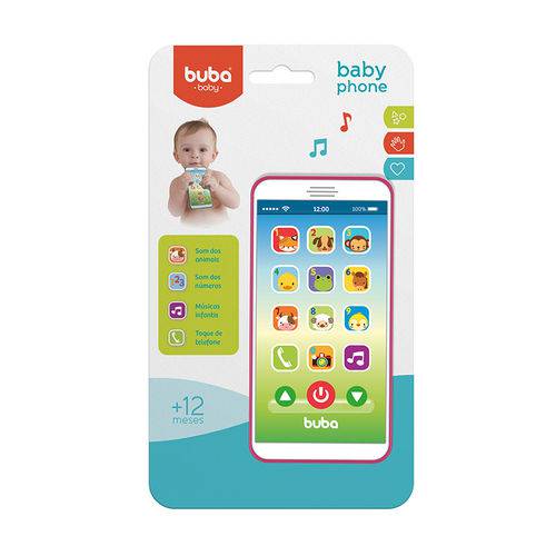 Celular Infantil Baby Phone - Rosa - Buba Toys