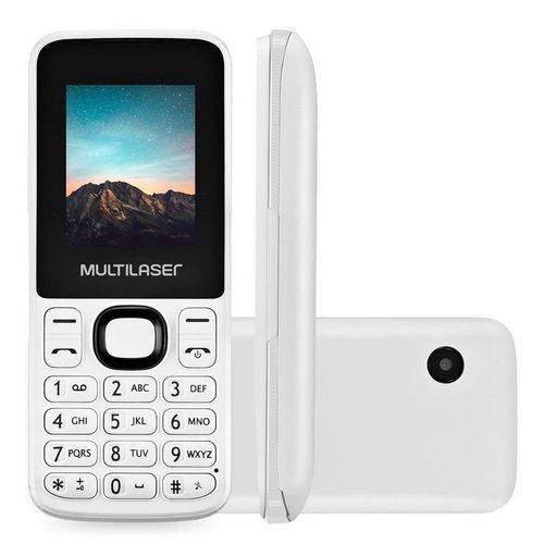 Celular New UP Multilaser Dual Chip Branco - Câmera MP3 Rádio FM Bluetooth Lanterna - P9033