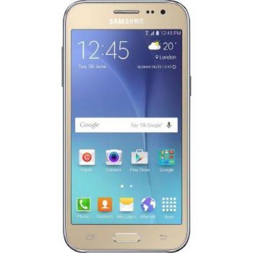 Celular Samsung J200 Galaxy Tv 8GB Dual - Sm-J200BZDPZTO | Dourada | Quadriband