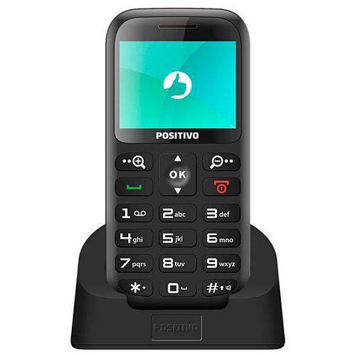 Celular Telefone Sem Fio Positivo P65 Dual SIM 32MB Tela de 2.2" 0.3MP - Preto