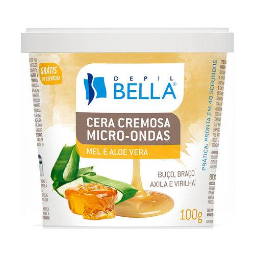 Cera Cremosa Micro-ondas Mel e Aloe Vera Depil Bella 100g