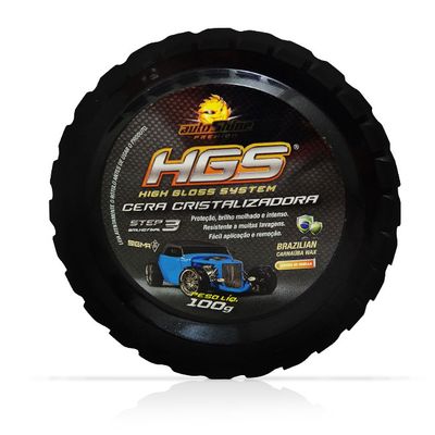 Cera Cristalizadora AutoShine HGS High Gloss System com Carnaúba - 100gr
