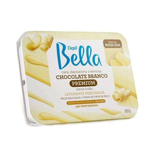Cera Depil Bella Chocolate Branco 800g