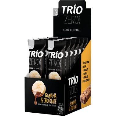 Cereal Barra Trio Banana Chocolate Zero 12X24g