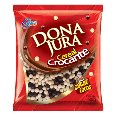 Cereal Crocante Chocolate Miniball Dona Jura 80g - Cacau Foods
