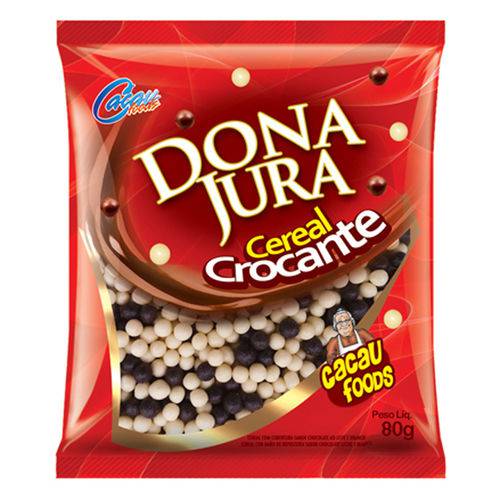 Cereal Crocante Chocolate Miniball Dona Jura 80g - Cacau Foods