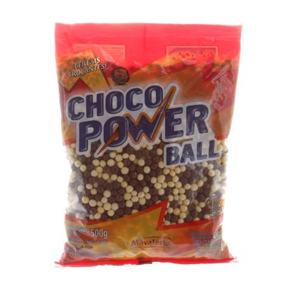Cereal Drageado Mini ao Leite/Branco Choco Power Ball com 500g Mavalério