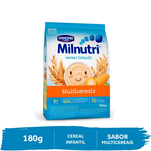 Cereal Infantil Milnutri Multicereais com 180g