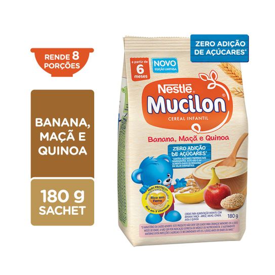 Cereal Infantil Mucilon Banana, Maçã e Quinoa 180g