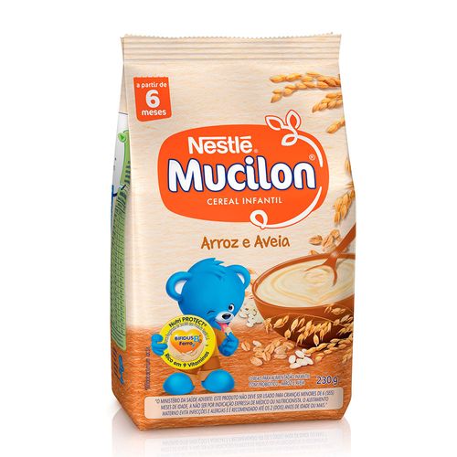 Cereal Infantil Nestlé Mucilon Arroz e Aveia 230g