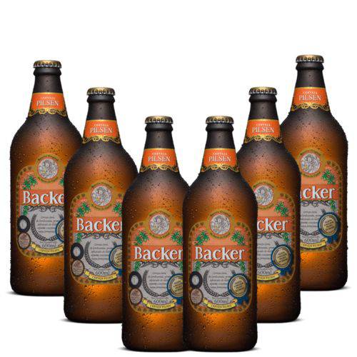 Cerveja Artesanal Backer Pilsen 600ml 6 Unidades