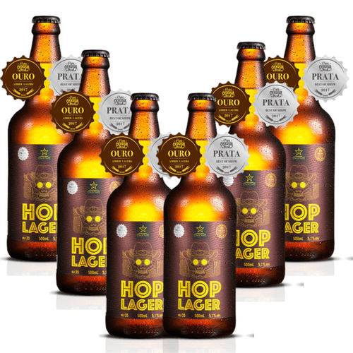 Cerveja Artesanal Campinas Hop Lager 500ml 6 Unidades
