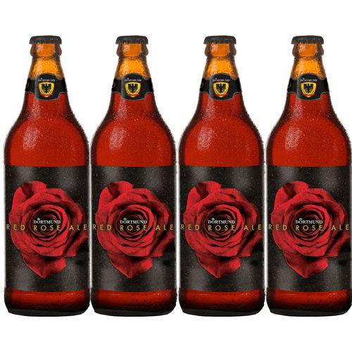 Cerveja Artesanal Dortmund Red Rose 600ml 4 Unidades
