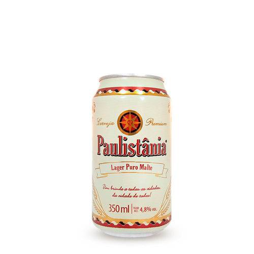 Cerveja Artesanal Paulistania Lager Lata 350ml
