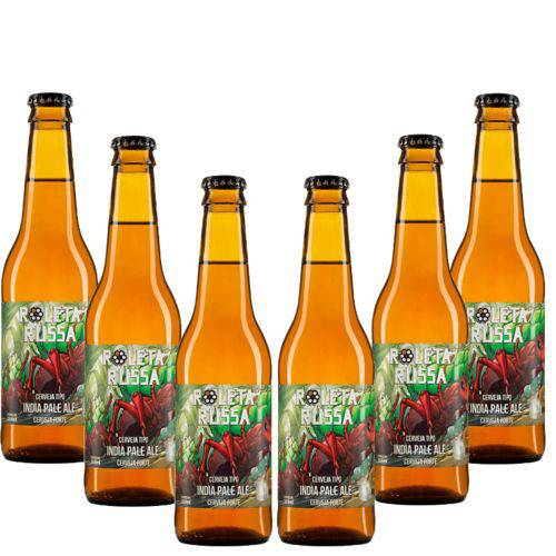 Cerveja Artesanal Roleta Russa Ipa 355ml 6 Unidades