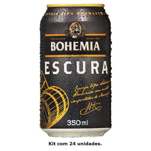 Cerveja Bohemia Escura 350ml - 24 Unidades