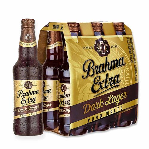 Cerveja Brahma Extra Dark Lager 355ml Pack (6 Unidades)